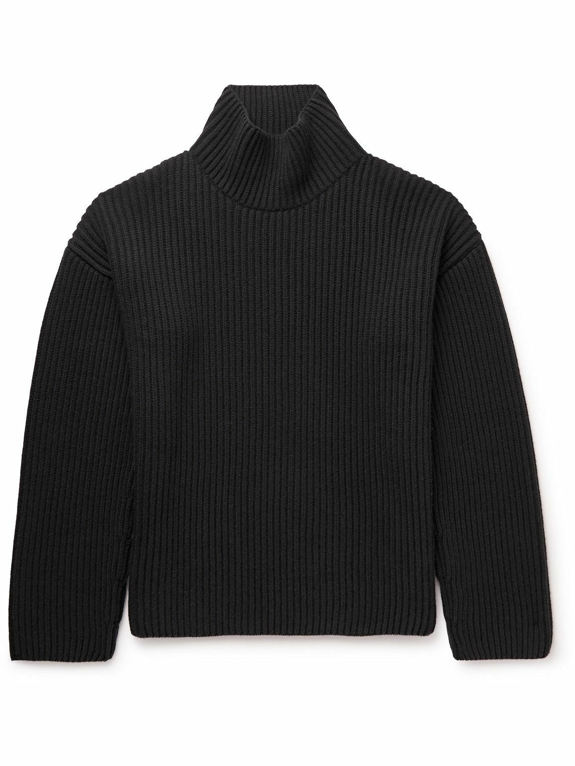 The Row - Manlio Ribbed Cashmere Rollneck Sweater - Black The Row
