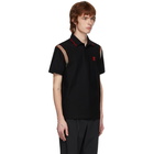 Burberry Black Kian Icon Stripe Polo