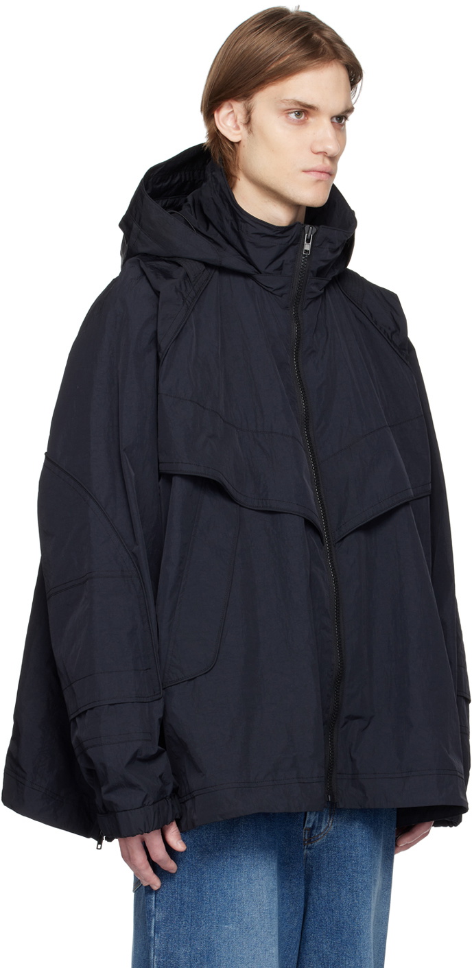 Juun.J Black Storm Flap Coat