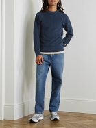 Carhartt WIP - Chase Logo-Embroidered Waffle-Knitted Cotton Sweatshirt - Blue