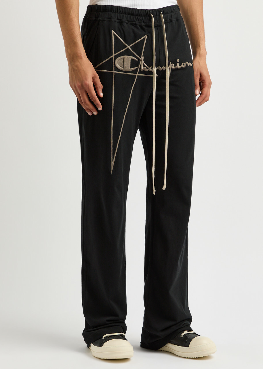 Rick Owens X Champion Dietrich Cotton Sweatpants Black Rick Owens