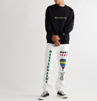 Billionaire Boys Club - Tapered Printed Loopback Cotton-Jersey Sweatpants - White