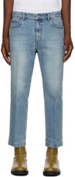 Solid Homme Semi-Wide Cropped Jeans