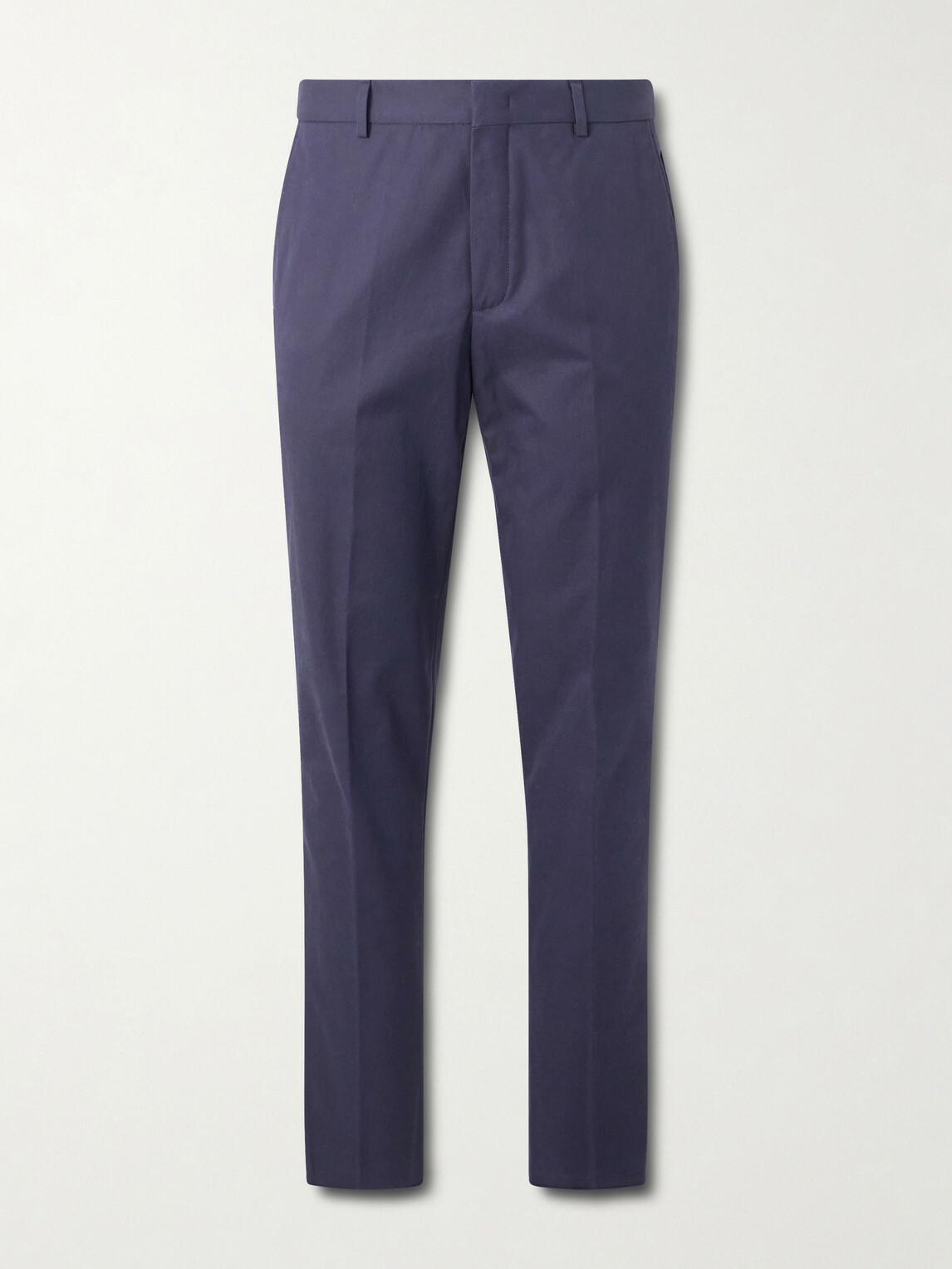 Loro Piana - Jarno Slim-Fit Straight-Leg Cotton-Twill Trousers - Blue