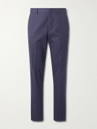 Loro Piana - Jarno Slim-Fit Straight-Leg Cotton-Twill Trousers - Blue