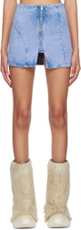 AVAVAV SSENSE Exclusive Purple Denim Miniskirt