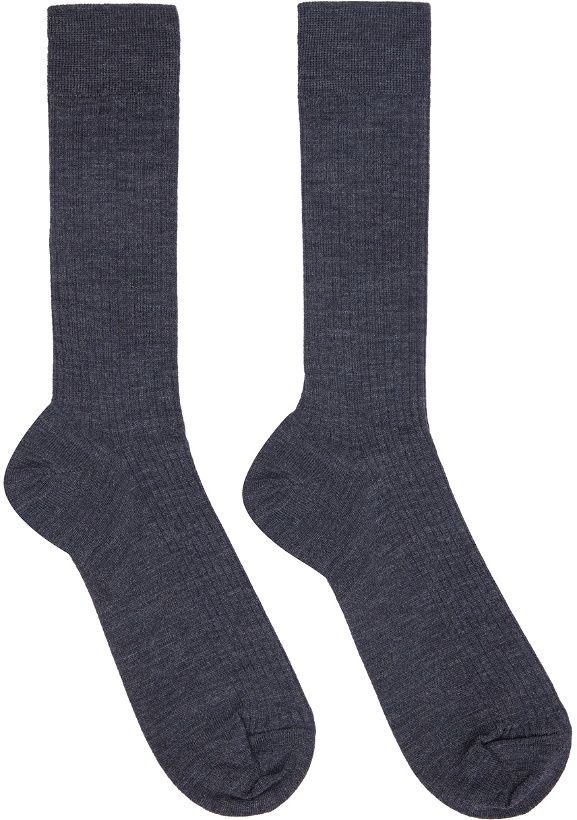 Photo: AURALEE Gray Low Gauge Socks