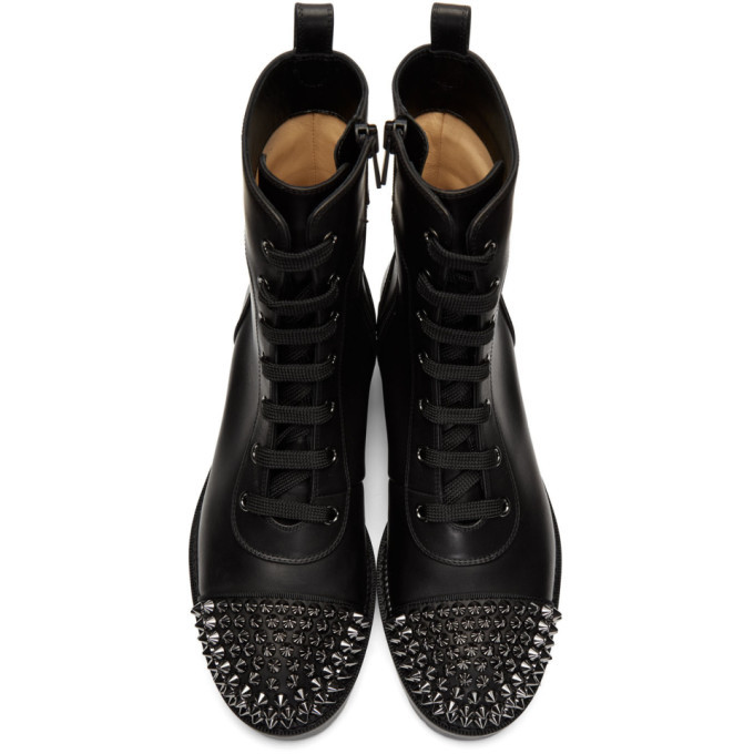 Christian Louboutin Our Fight Apron Toe Combat Boot in Black for