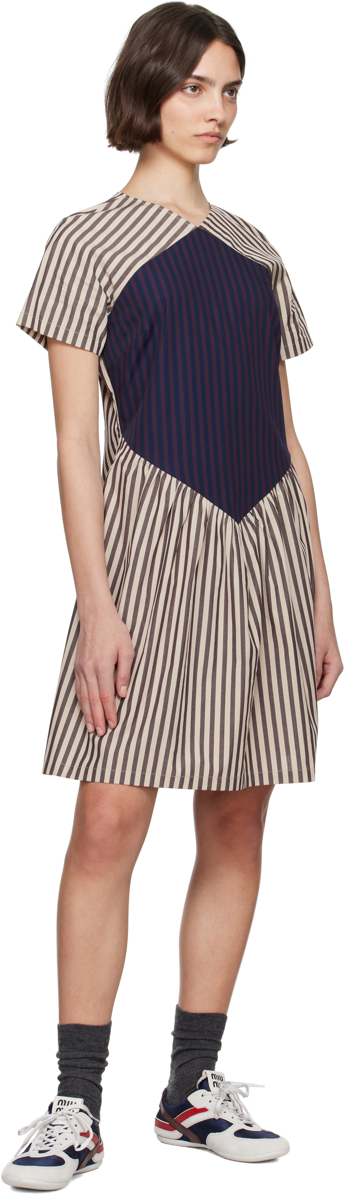 SC103 Brown Ace Minidress