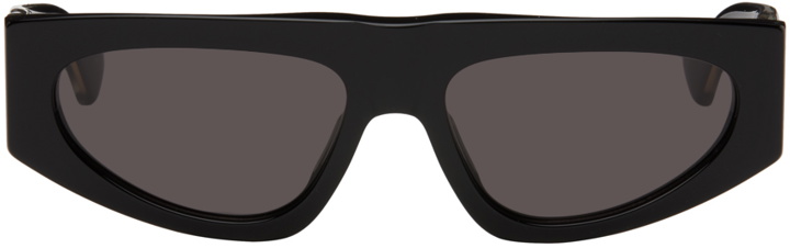 Photo: Bottega Veneta Black Rectangular Sunglasses