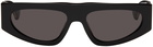 Bottega Veneta Black Rectangular Sunglasses