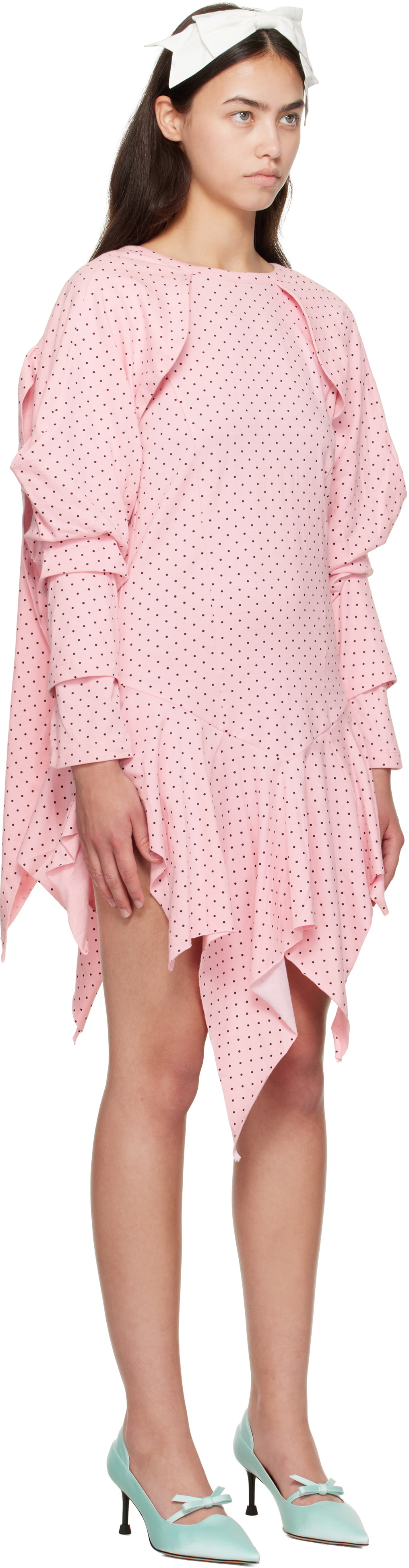 Ashley Williams Pink Wing Midi Dress