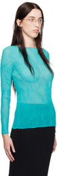 ISSEY MIYAKE Blue Chiffon Twist 2 T-shirt