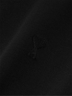AMI PARIS - Logo-Embroidered Cotton-Jersey Sweatshirt - Black