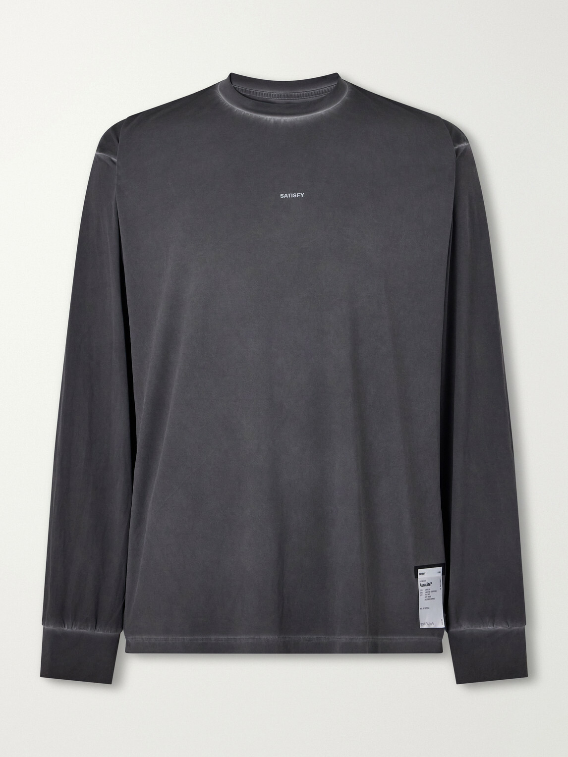 Satisfy - Logo-Print Recycled-AuraLite™ Jersey T-Shirt - Black