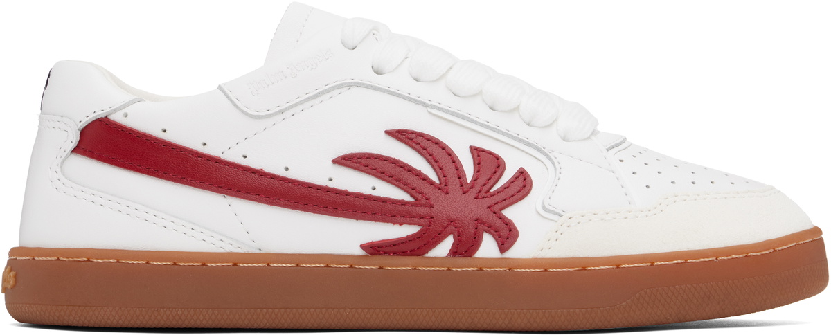 Palm Angels White & Red New Palm 1 Sneakers