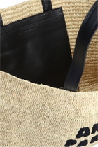 Ami Alexandre Mattiussi Tote In Beige Raffia