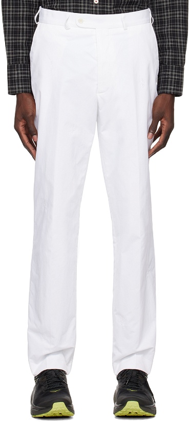 Photo: PALMER White Embroidered Trousers