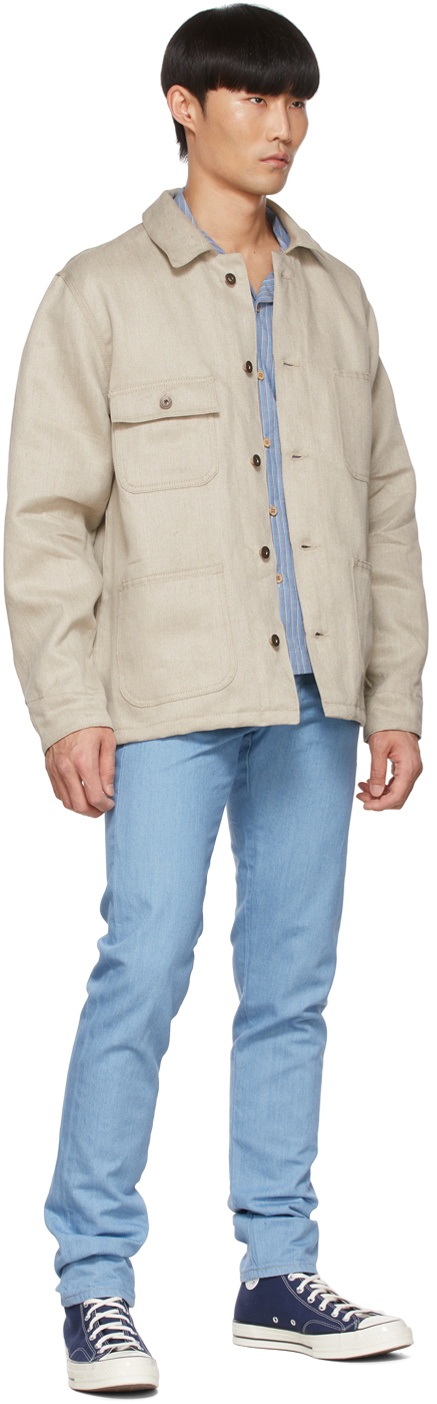 Naked & Famous Denim Blue Cotton Jeans