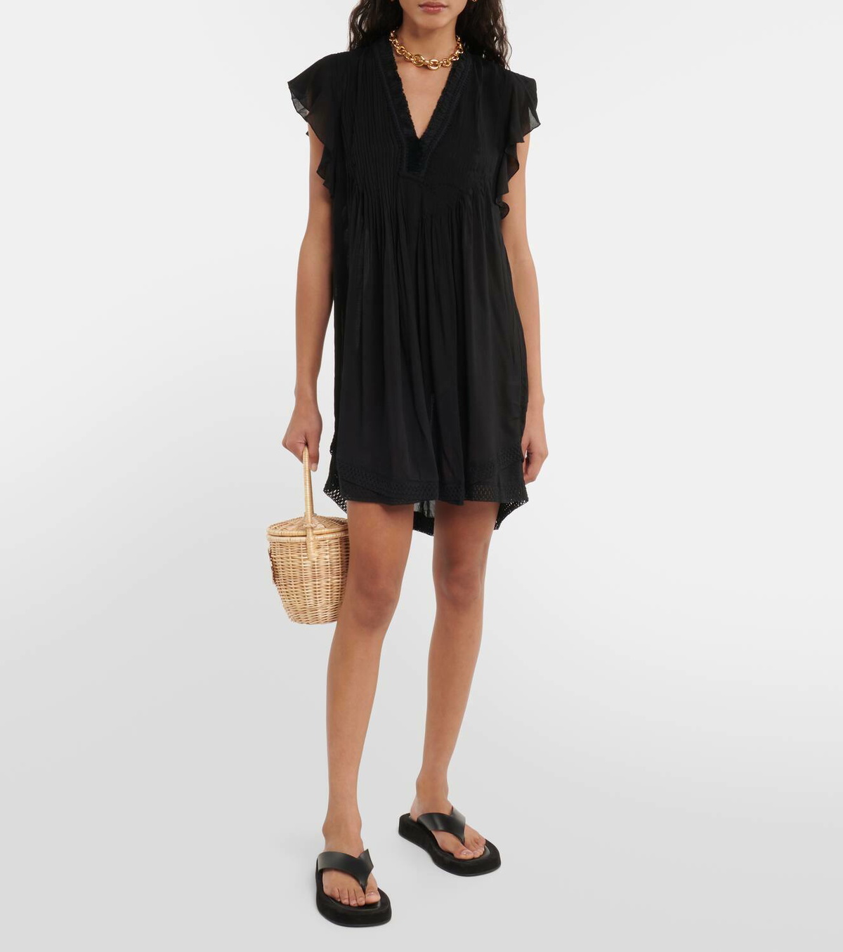 Poupette St Barth Sasha lace-trimmed minidress Poupette St Barth