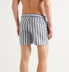 Orlebar Brown - Setter Slim-Fit Short-Length Striped Seersucker Swim Shorts - Blue