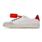 Off-White White and Red Low 2.0 Sneakers