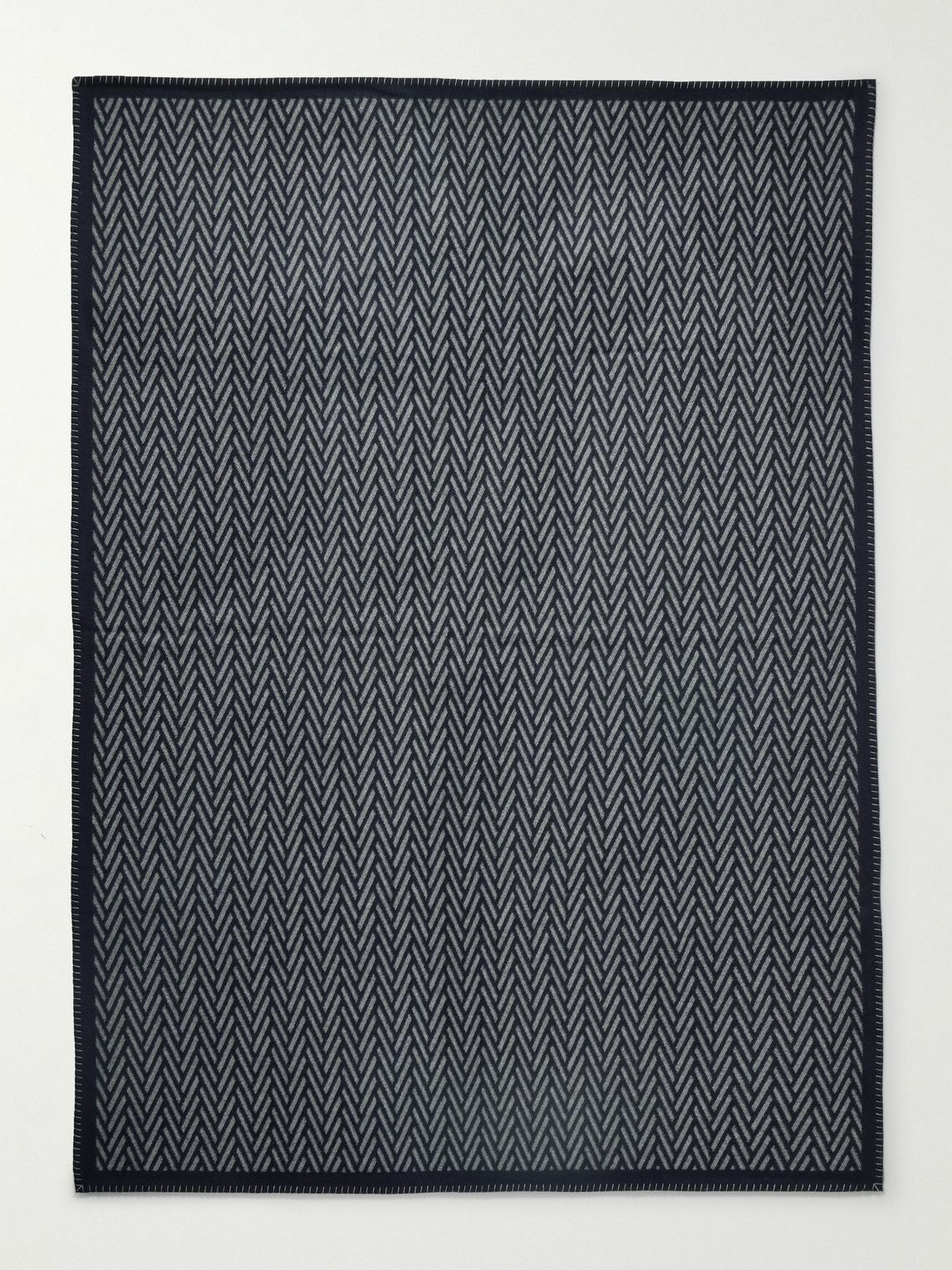 Johnstons of Elgin Herringbone Merino Wool and CashmereBlend Blanket