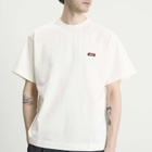 NANGA Men's Eco Hybrid Box Logo Embroidery T-Shirt in White