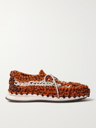 VALENTINO - Valentino Garavani Macramé Knitted Sneakers - Orange - EU 45