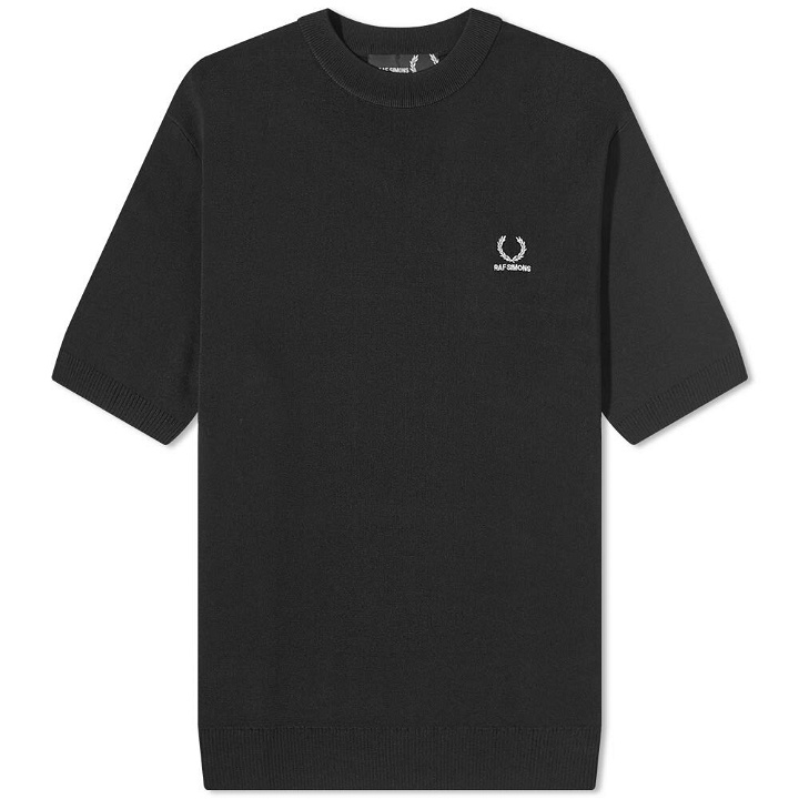 Photo: Fred Perry x Raf Simons Jacquard Short Sleeve Knit in Black