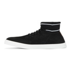 Fendi Black Knit High-Top Sneakers