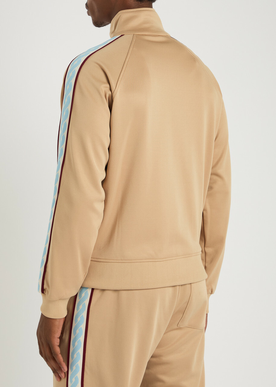 DRÔLE DE Monsieur Le Veste Survetement Satin-jersey Track Jacket Beige