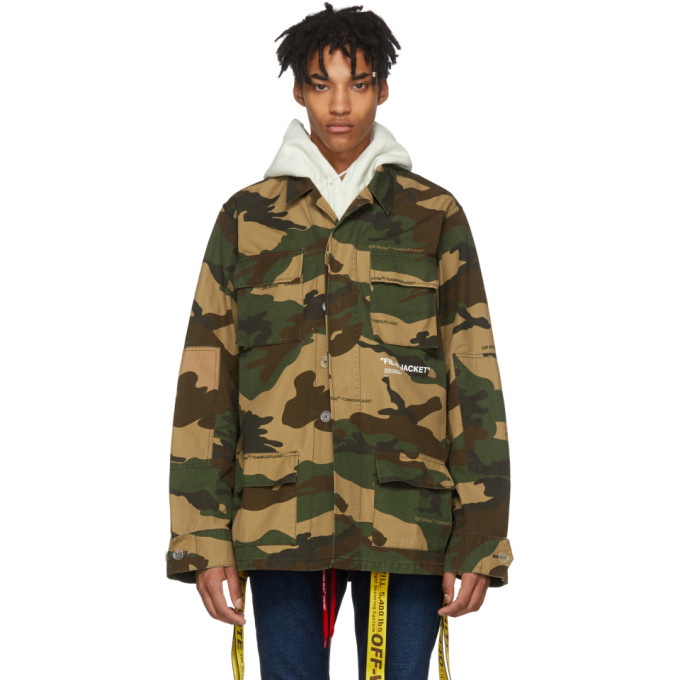 Photo: Off-White Tan Camo Field Jacket