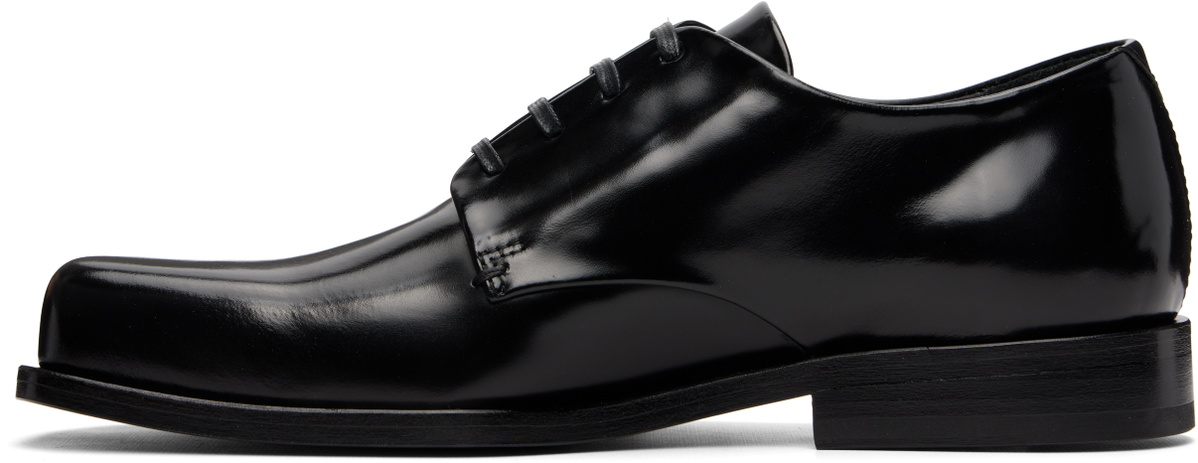 AMI Paris Black Calfskin Leather Derbys
