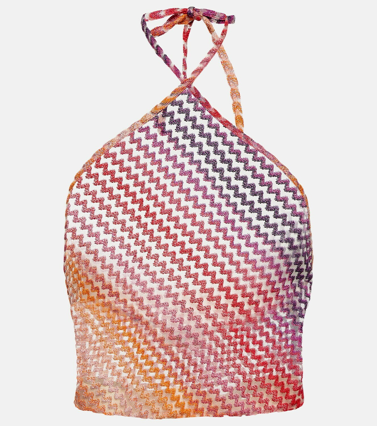 Missoni Mare Zig-zag halterneck crop top