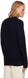 PRESIDENT's Navy Embroidered Sweater