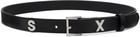 Martine Rose Black 'Sex' Leather Belt