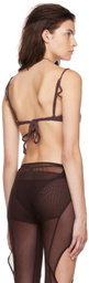 nastyamasha SSENSE Exclusive Brown Crocheted Bra