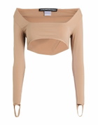 Andreādamo Womens Top Camel