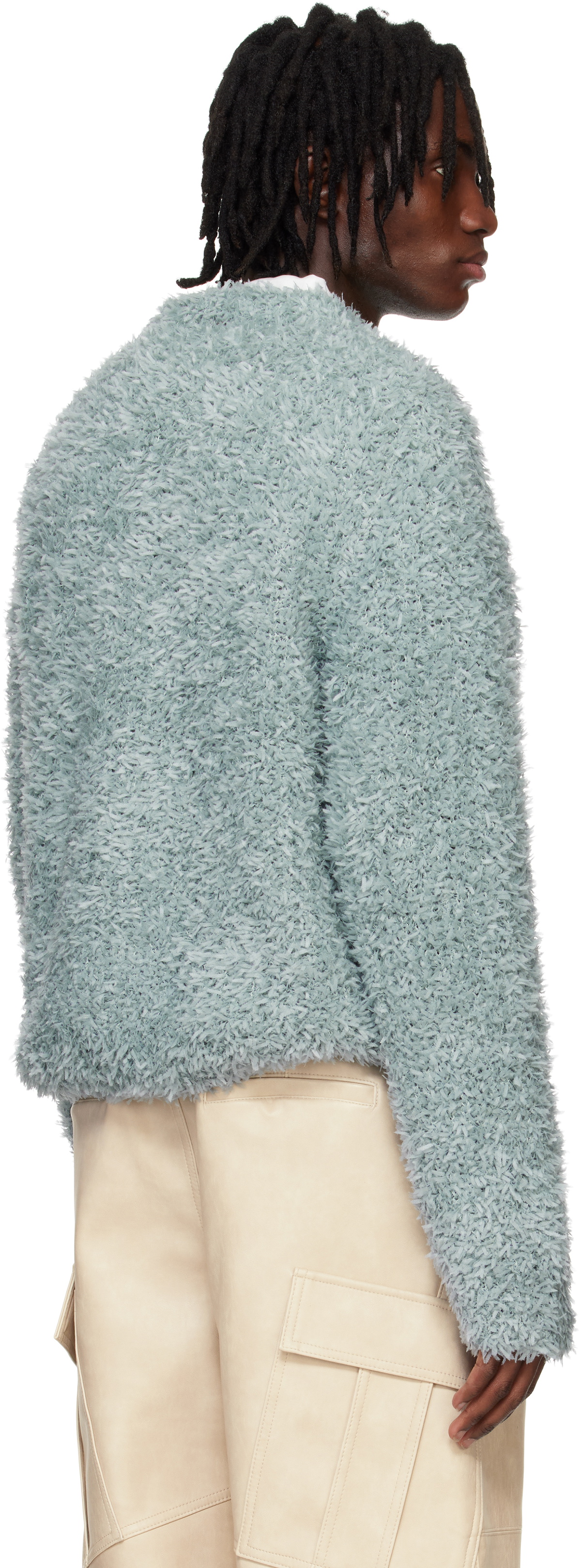 System Blue Fluffy Sweater
