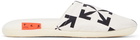 Off-White White & Black Arrow Motif Slippers