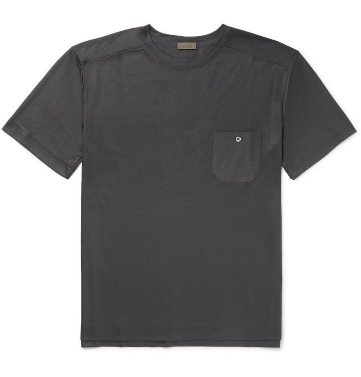 Photo: Zimmerli - Cotton and Modal-Blend Jersey Pyjama Top - Men - Dark gray