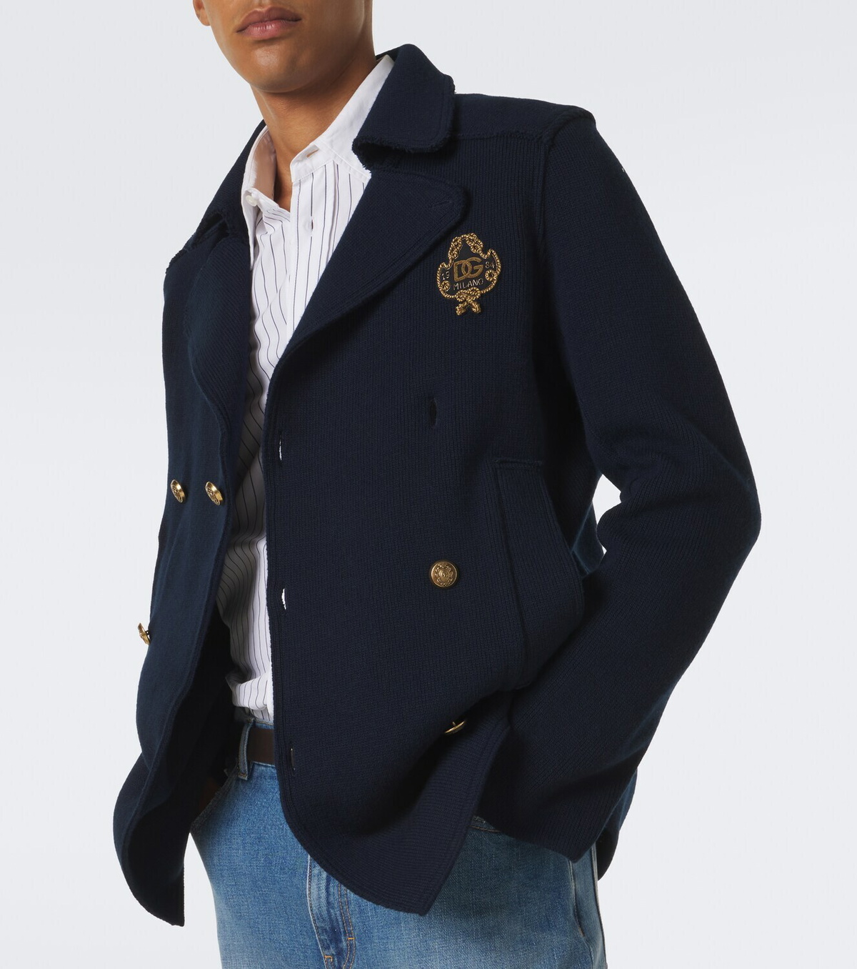 Dolce&Gabbana DG knitted cotton blazer