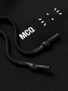 MCQ - Logo-Print Cotton-Jersey Hoodie - Black