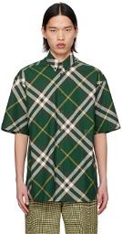 Burberry Green Check Shirt