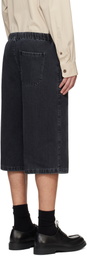 Rier Black Bermuda Denim Shorts