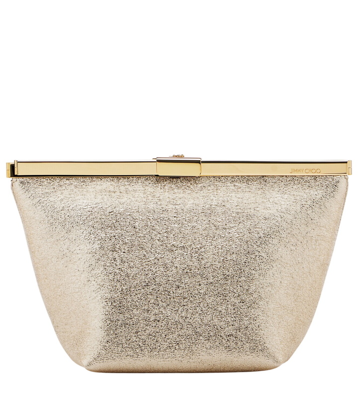 Photo: Jimmy Choo Ganache metallic leather clutch