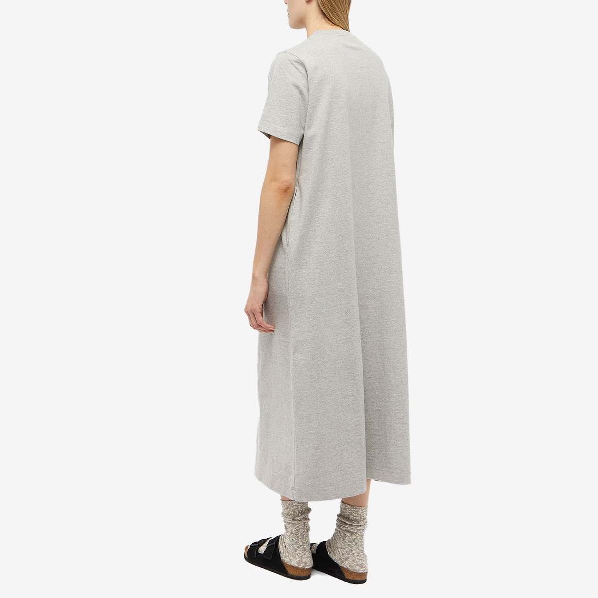 Snow Peak Women's Recycled Cotton Midi Dress in Medium Grey