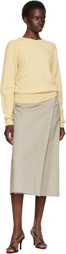 TONYWACK Yellow Superfine Wool Commando V-Neck Sweater
