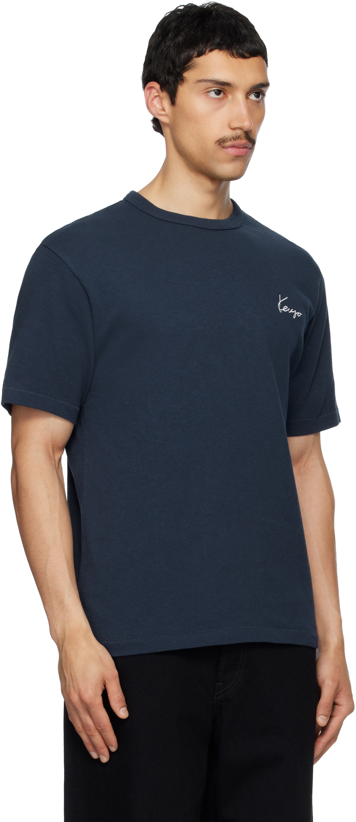 Kenzo Navy Kenzo Paris 'KENZO Archive Rose' Embroidered T-shirt